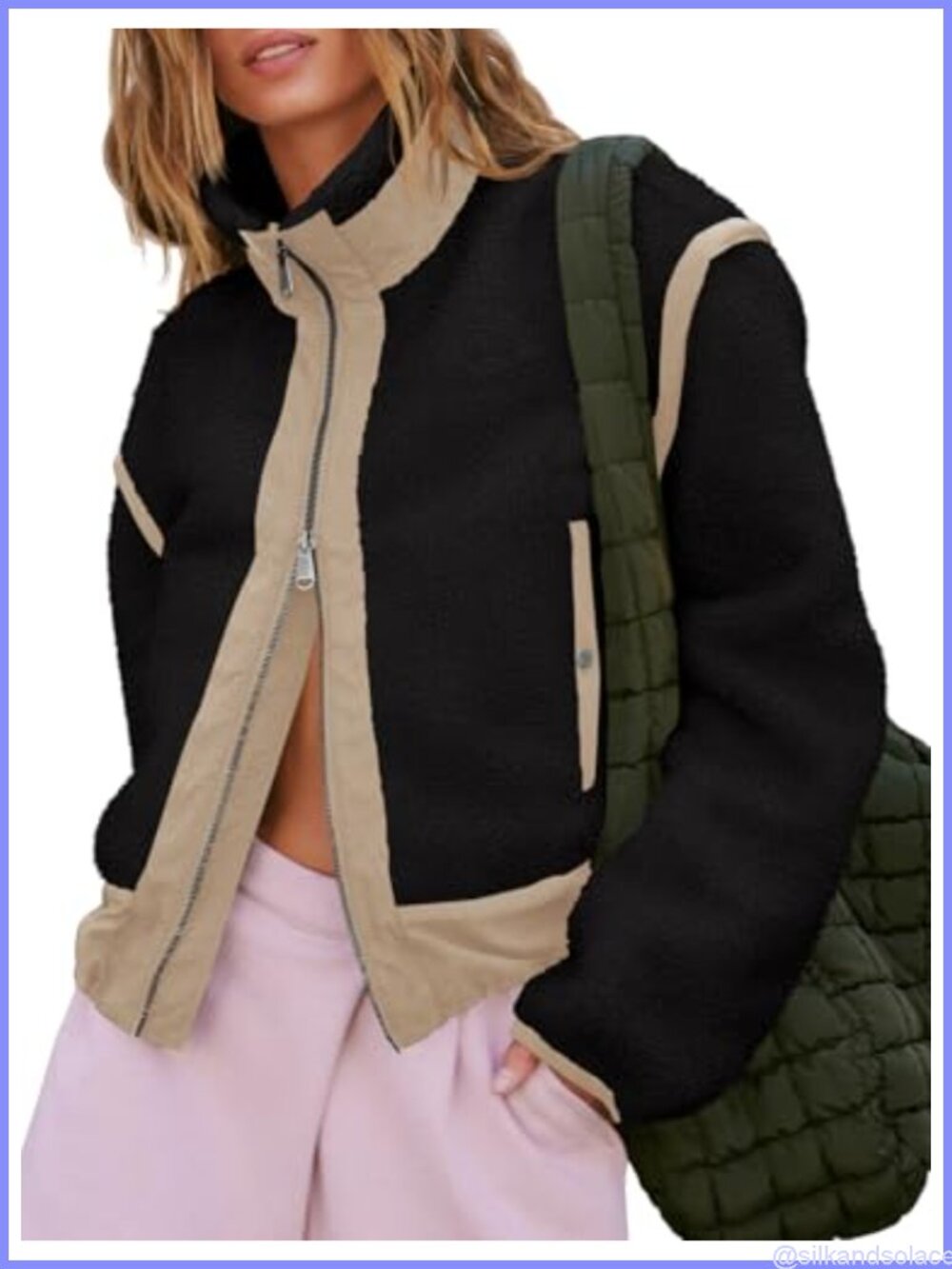 Womens Cropped Fleece Sherpa Jacket Zip Up Teddy Winter Coat